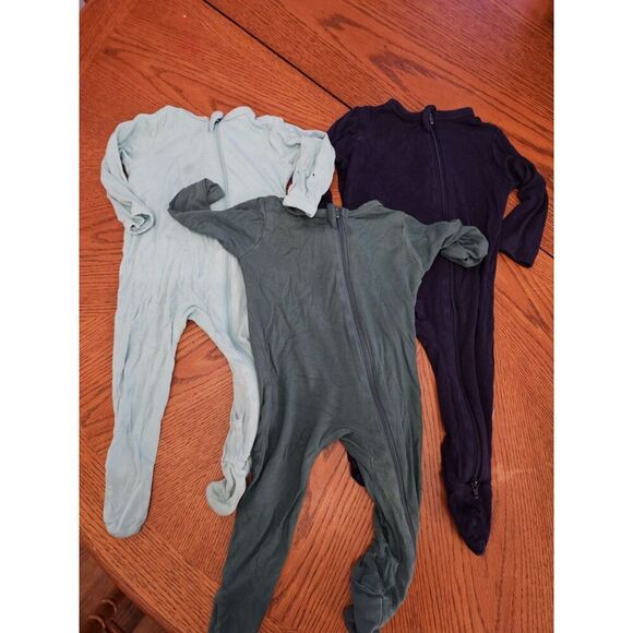3-6 Months Kyte Baby Bamboo Zipper Pajamas Bundle Lot Of 3 - Picture 1 of 4